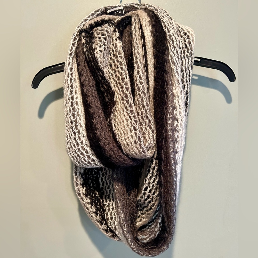 Apt. 9 Gray and Black Infinity Scarf